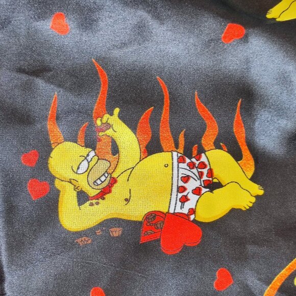 The Simpsons Homer Simpson pyjama pants men's size XL black graphic design - Picture 8 of 13